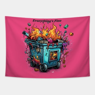 Dumpster Fire Tapestry