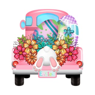 Bunny, Pickup, Flowers  And Eggs T-Shirt