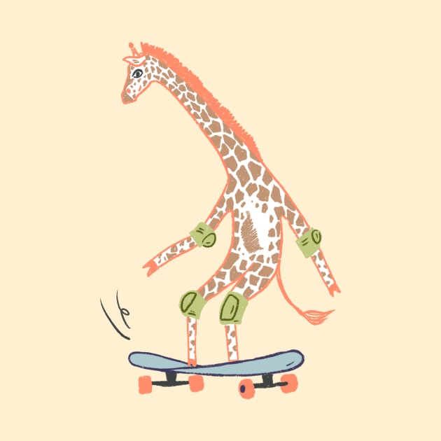 Skater Giraffe by Das Brooklyn