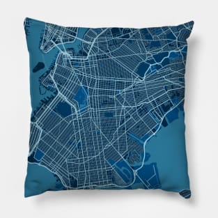 Brooklyn - United States Peace City Map Pillow