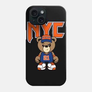 NewYork Teddybear basketball tee Phone Case