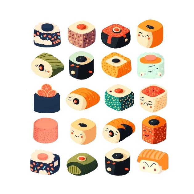 sushi pattern by retrocolorz