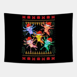 Firefly Axolotls Ugly Christmas Sweater Tapestry