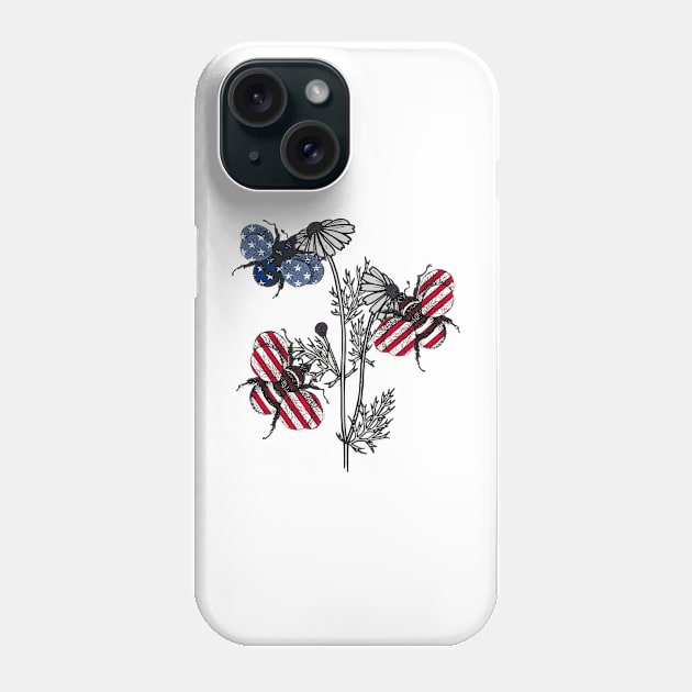 USA Bees Phone Case by Fusti