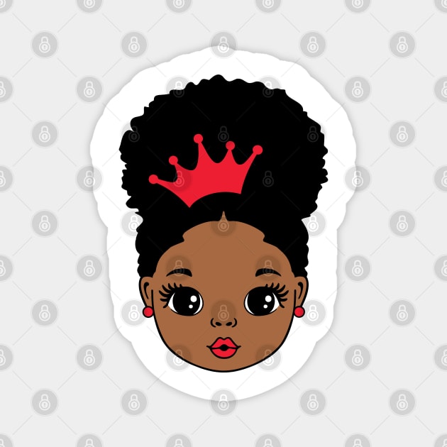 Pretty Black Girl, Black Girl Magic, black princess, black queen, Crown Magnet by UrbanLifeApparel