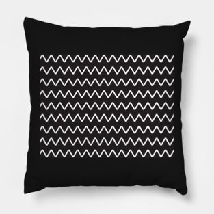 Black and White Zigag Pattern Pillow