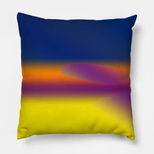 blue yellow pink texture design Pillow