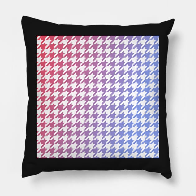 Houndstooth Gradient Pillow by Quirkball