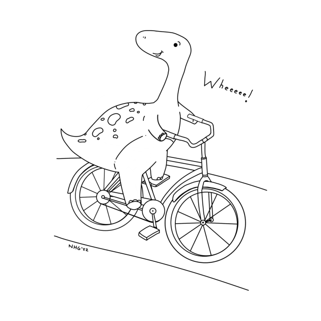 Dino on a Bike by Natalie Gilbert