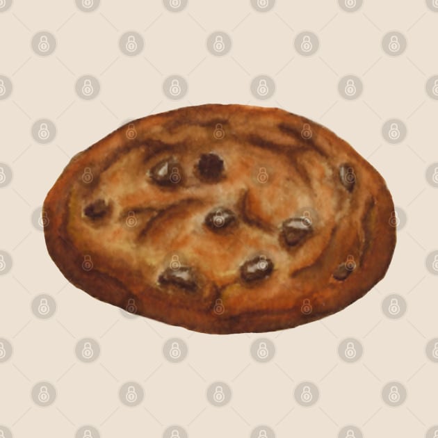 Chocolate Chip Cookie watercolour by toffany's