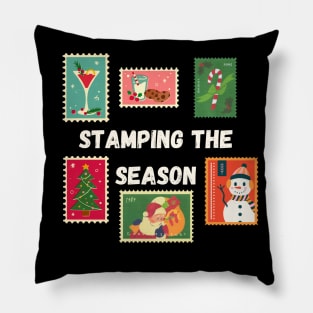 Stamping the Season, holiday, Christamas Pillow