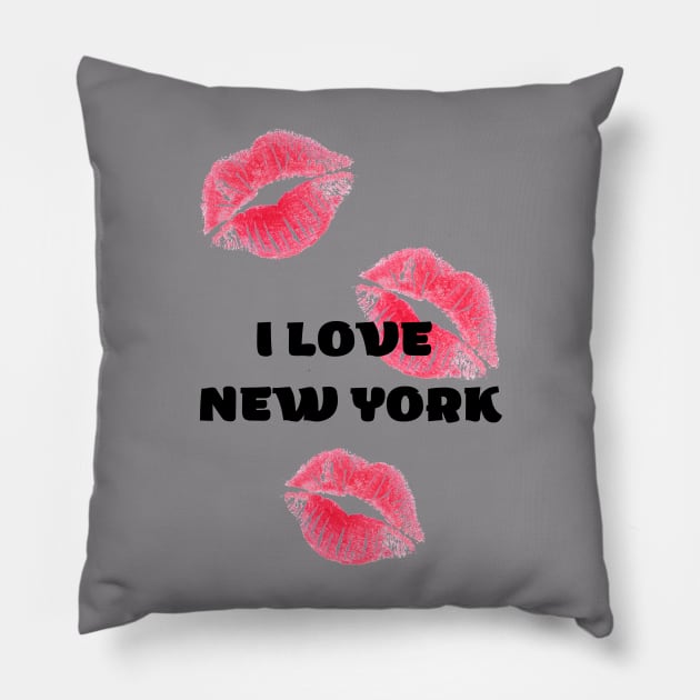 I LOVE NEW YORK Pillow by COSTALEGENDS