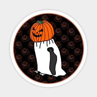 Halloween Horror Penguin Dark Round Magnet