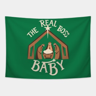 The Real Boss Baby Nativity Tapestry