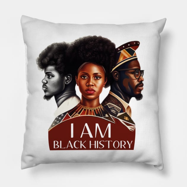 I Am Black History - Black History Month African American Pillow by aimed2