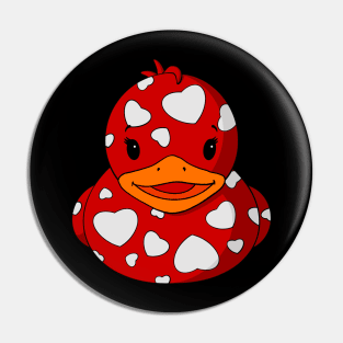 Valentine Rubber Duck Pin