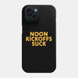Noon Kickoffs Suck // Vintage Football Gameday Gold Phone Case