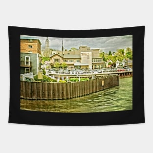 Town at the Edge of the Lake Tapestry