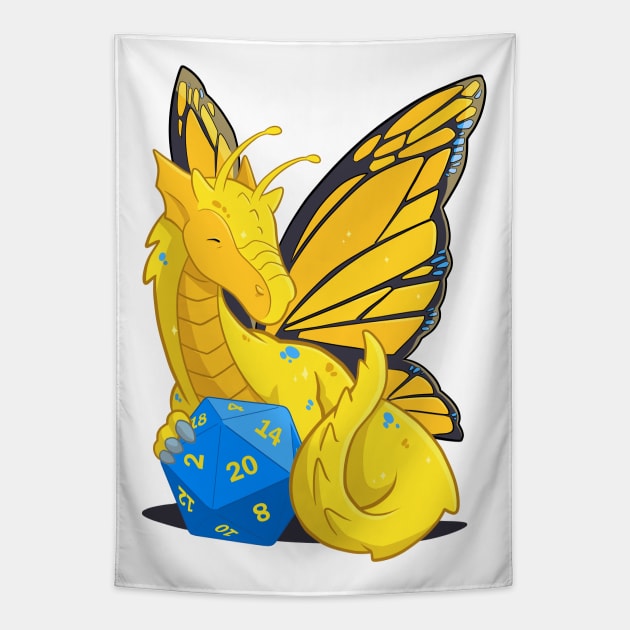 Fairy Dragon d20 Tapestry by jpowersart