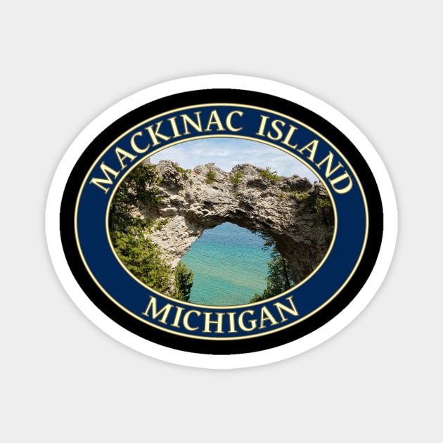 Arch Rock on Mackinac Island, Michigan Magnet by GentleSeas