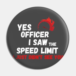 funny speed Pin