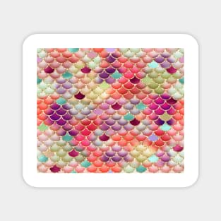 Colorful Glitter Mermaid Scales Magnet