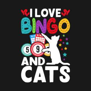 I love bingo and cats T-Shirt