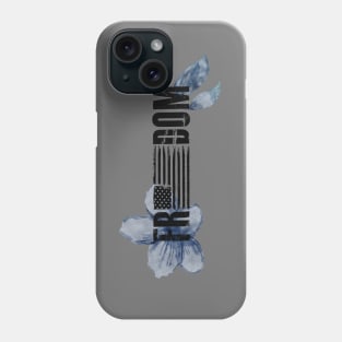 Freedom Blue Flower Phone Case