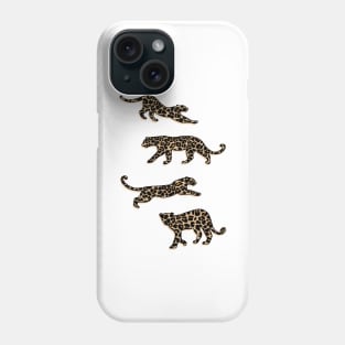 Leopard Shapes Pattern on Green Phone Case