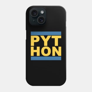 PYT HON Cool Blue & Yellow Design for Python Programmers Phone Case