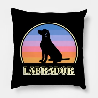 Labrador Retriever Vintage Sunset Dog Pillow
