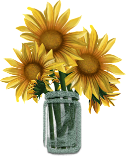 Sunflowers and Mason Jars Magnet