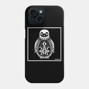 black kawaii penguin ecopop Phone Case