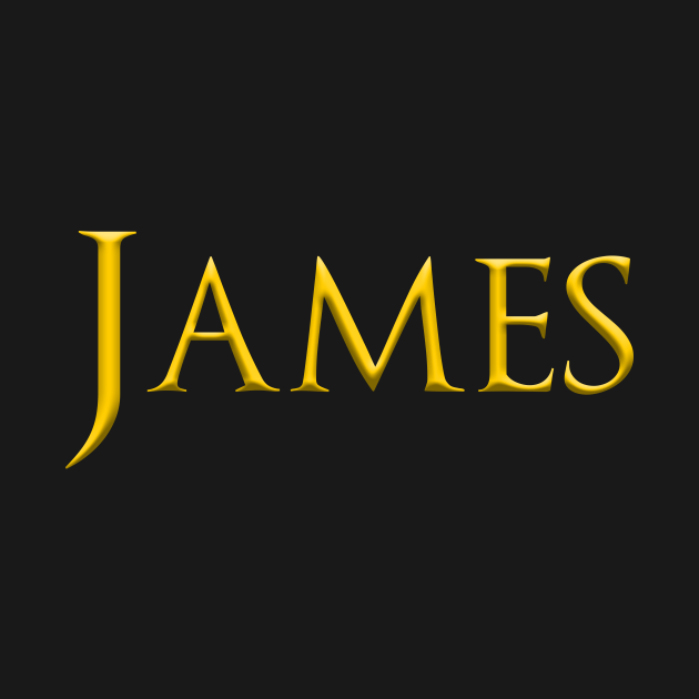 Disover James Male Name Gold On Dark - James - T-Shirt