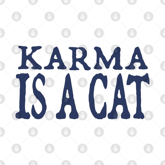 Karma is a Cat (navy) by cozystore