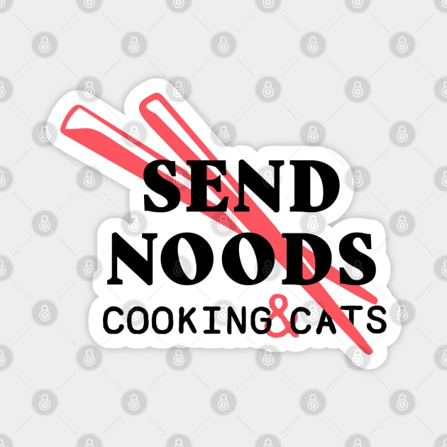 Send Noods Chopsticks Black Magnet by CloudWalkerDesigns