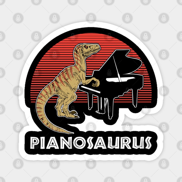 Pianosaurus| Funny Piano Novelty Gifts| Piano Recital Gifts Magnet by GigibeanCreations