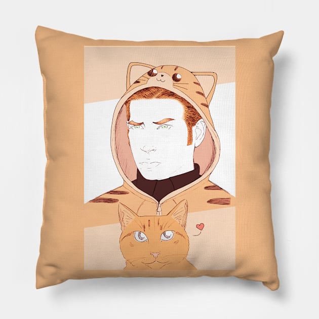 Hux in a onesie with Millicent Pillow by RekaFodor