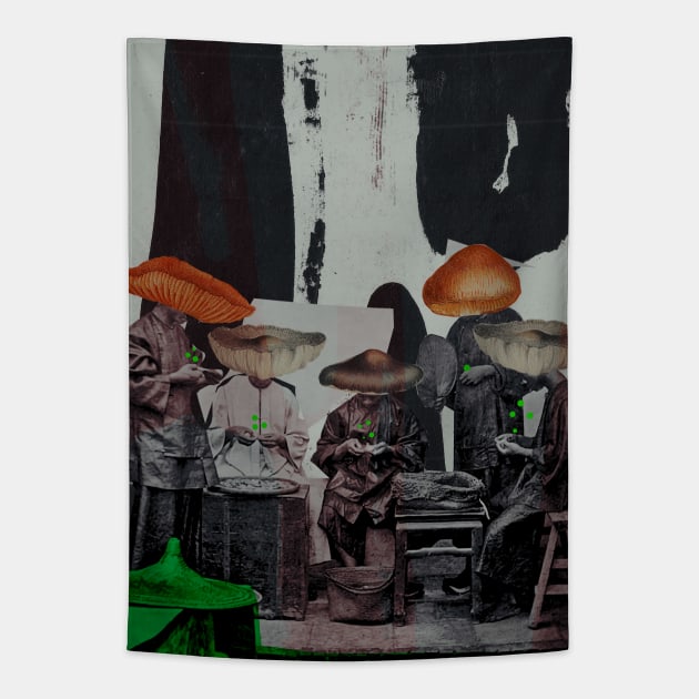 Fungi Days Tapestry by Dusty wave