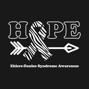 Hope - Ehlers-Danlos Syndrome Awareness Zebra Print Ribbon T-Shirt