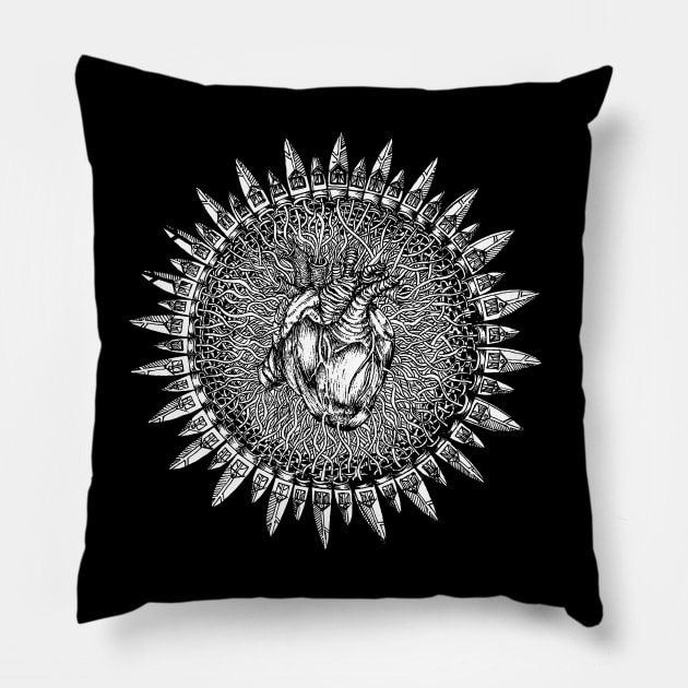 Heartstrings | Visionary Art Pillow by Trippinink