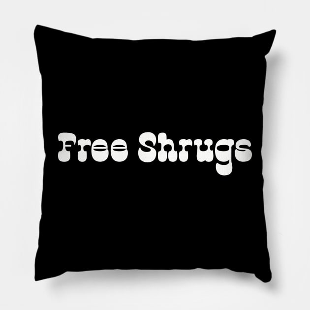 Free Shrugs Pillow by Art from the Blue Room