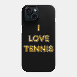 I Love Tennis - Yellow Phone Case