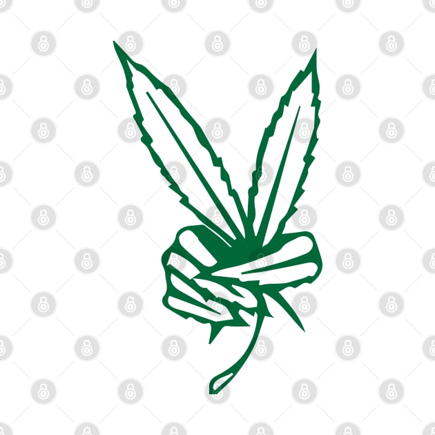 Peace Sign Pot Leaf Logo by Illustrious Graphics 