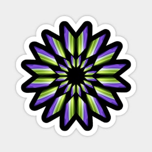 Green and purple star Magnet