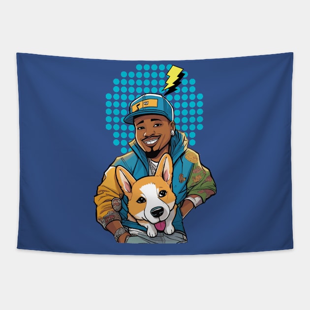 Rappers with Puppies Tapestry by Cheeky BB