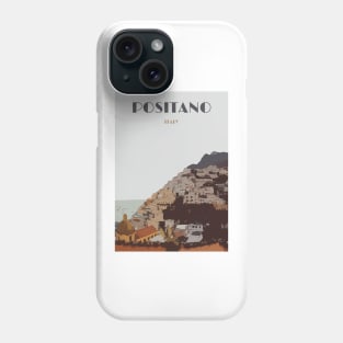 Positano Travel Poster Print Phone Case