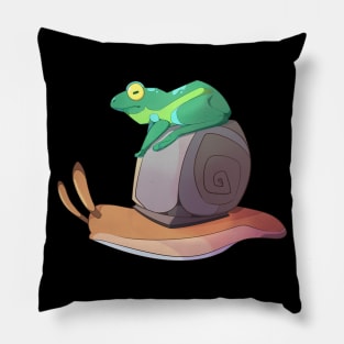 Frog and Snail Pillow