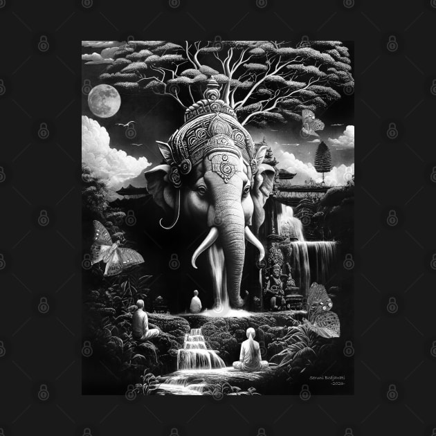 Ganesha Ganapati Elephant God Mantra Temple by seruniartworks