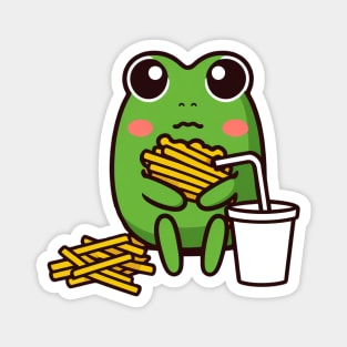 Kawaii Frog Fries Magnet